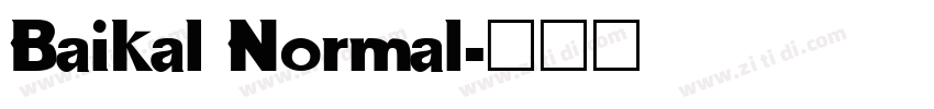 Baikal Normal字体转换